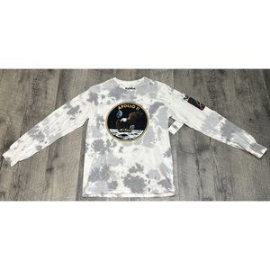 Apollo 11 NASA Shirt‎ Adult Small Long Sleeve Tie Dye Space Astronaut Retro NEW